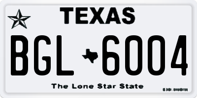 TX license plate BGL6004