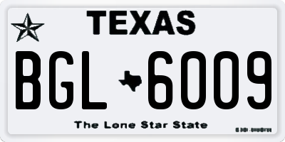 TX license plate BGL6009