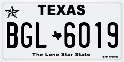 TX license plate BGL6019