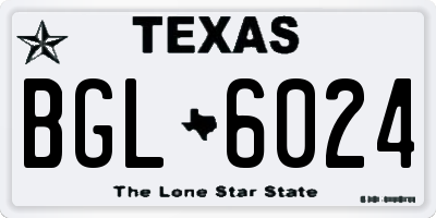 TX license plate BGL6024