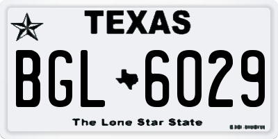 TX license plate BGL6029