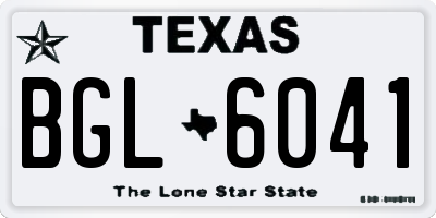 TX license plate BGL6041