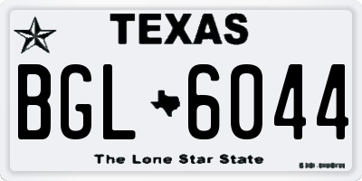 TX license plate BGL6044