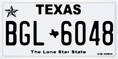 TX license plate BGL6048