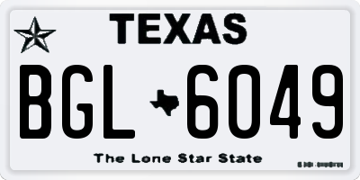 TX license plate BGL6049
