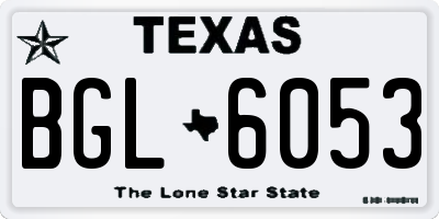 TX license plate BGL6053