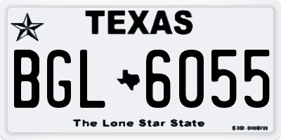 TX license plate BGL6055