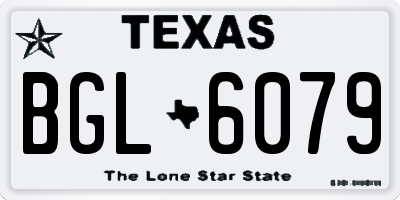 TX license plate BGL6079
