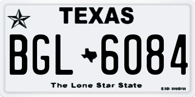 TX license plate BGL6084