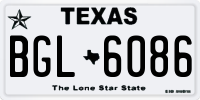 TX license plate BGL6086