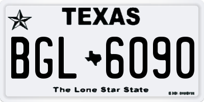 TX license plate BGL6090