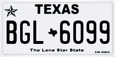 TX license plate BGL6099
