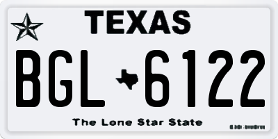 TX license plate BGL6122
