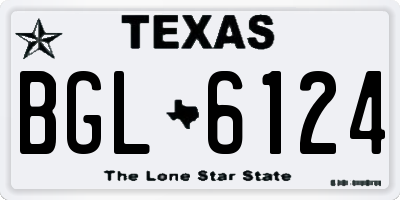 TX license plate BGL6124