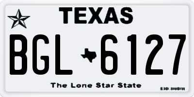 TX license plate BGL6127