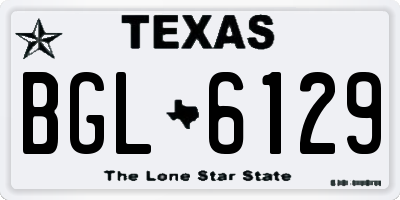 TX license plate BGL6129