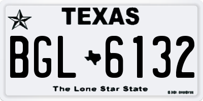 TX license plate BGL6132