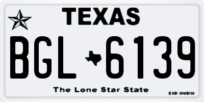 TX license plate BGL6139