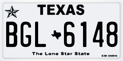 TX license plate BGL6148
