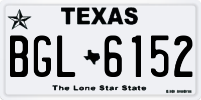 TX license plate BGL6152
