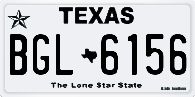 TX license plate BGL6156
