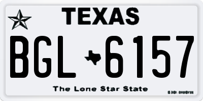 TX license plate BGL6157