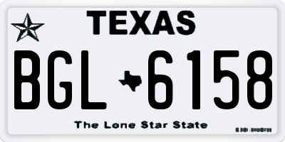TX license plate BGL6158