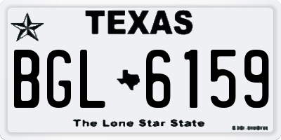 TX license plate BGL6159
