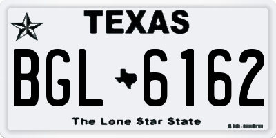TX license plate BGL6162