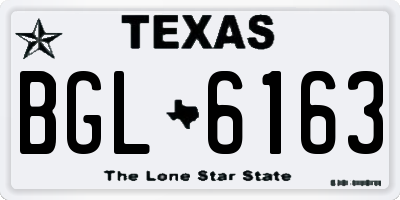 TX license plate BGL6163
