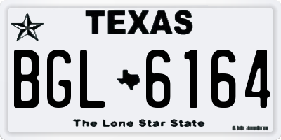 TX license plate BGL6164