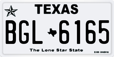 TX license plate BGL6165