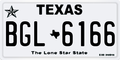 TX license plate BGL6166