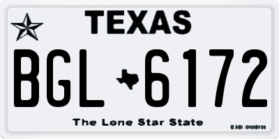TX license plate BGL6172