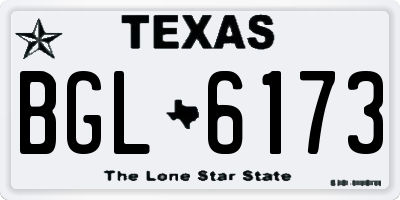 TX license plate BGL6173