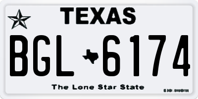 TX license plate BGL6174