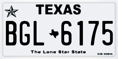TX license plate BGL6175