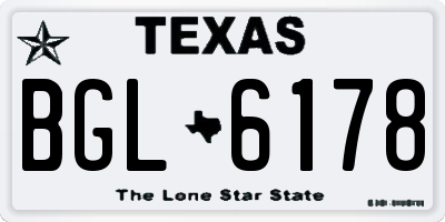 TX license plate BGL6178