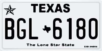 TX license plate BGL6180