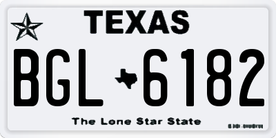 TX license plate BGL6182
