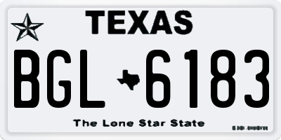 TX license plate BGL6183