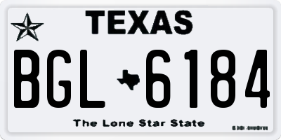 TX license plate BGL6184