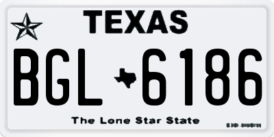 TX license plate BGL6186
