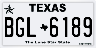 TX license plate BGL6189