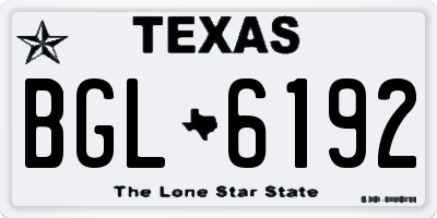 TX license plate BGL6192