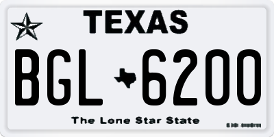 TX license plate BGL6200