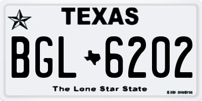 TX license plate BGL6202