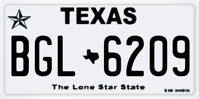 TX license plate BGL6209