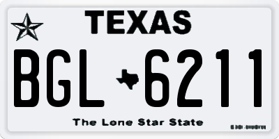 TX license plate BGL6211