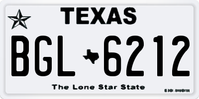 TX license plate BGL6212
